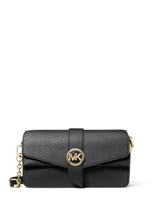 Damske Taška Cez Rameno Michael Kors Greenwich Medium Saffiano Leather Čierne - Kabelky Michael Kors Slevy | EWRXQ-4751